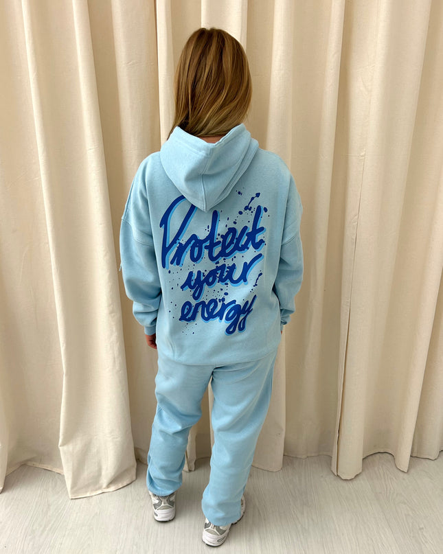 Protect Your Energy Graffiti Hooded Tracksuit Blue