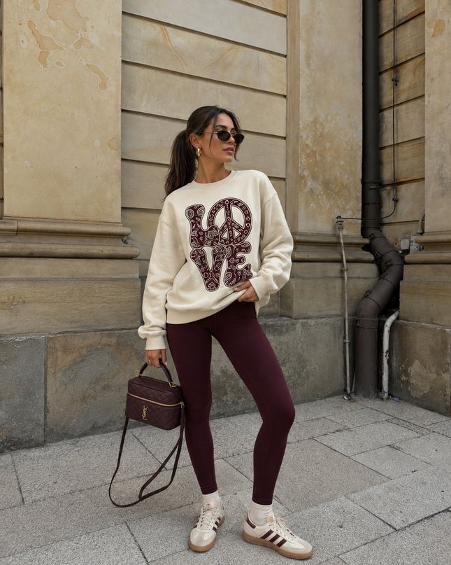 Paisley Love Burgundy Sweatshirt
