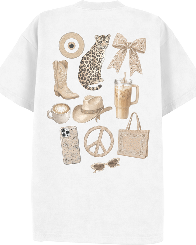 Paisley Reverie T-shirt Beige