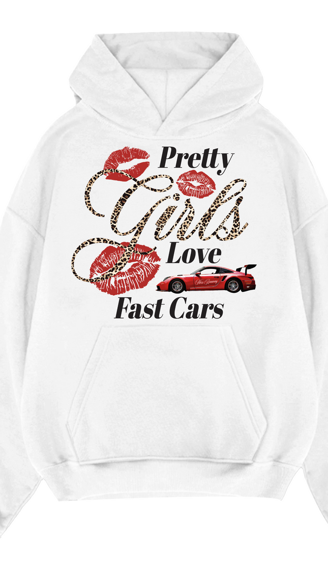 Pretty Girls Love Fast Cars Hoodie by Miss Runway – image 2