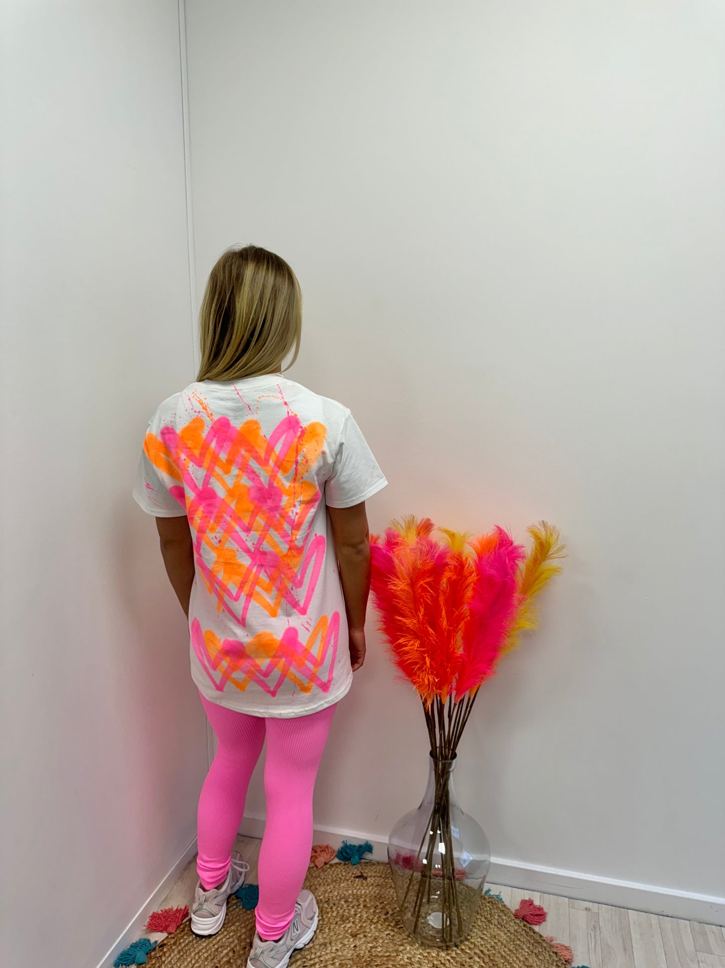 Neon Heart T-Shirt And Legging Set
