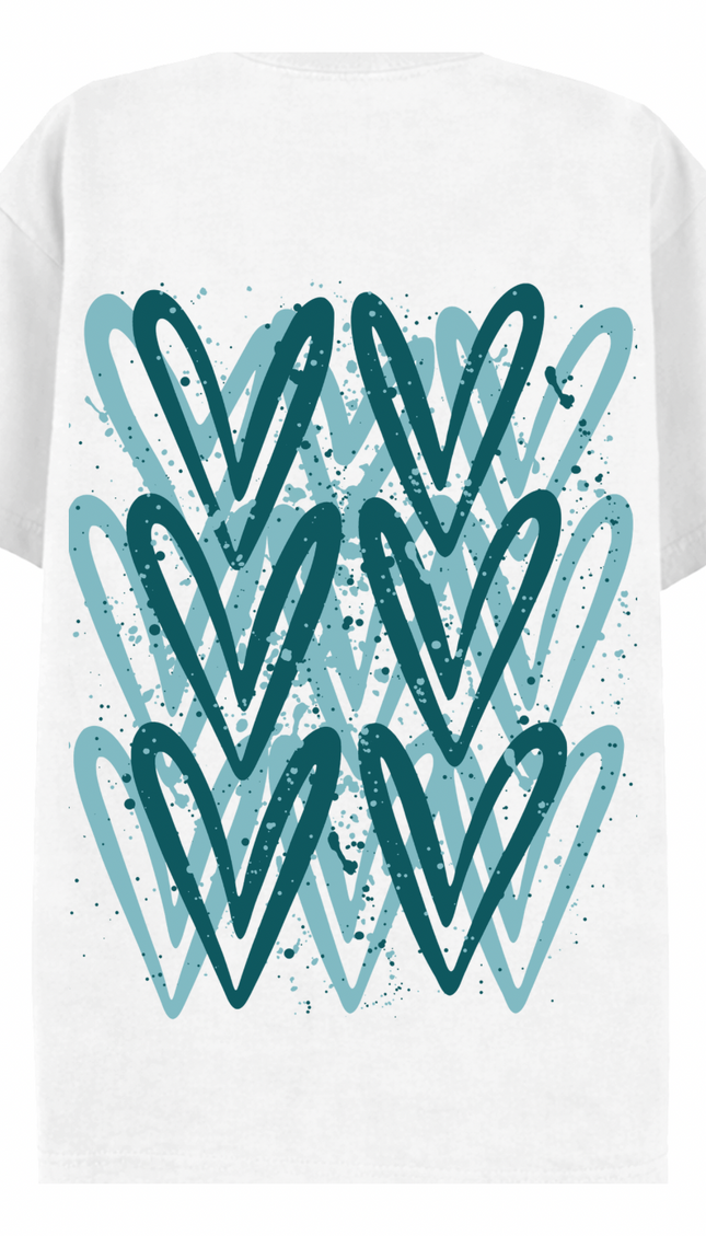 Teal Heart Printed T-shirt – additional view