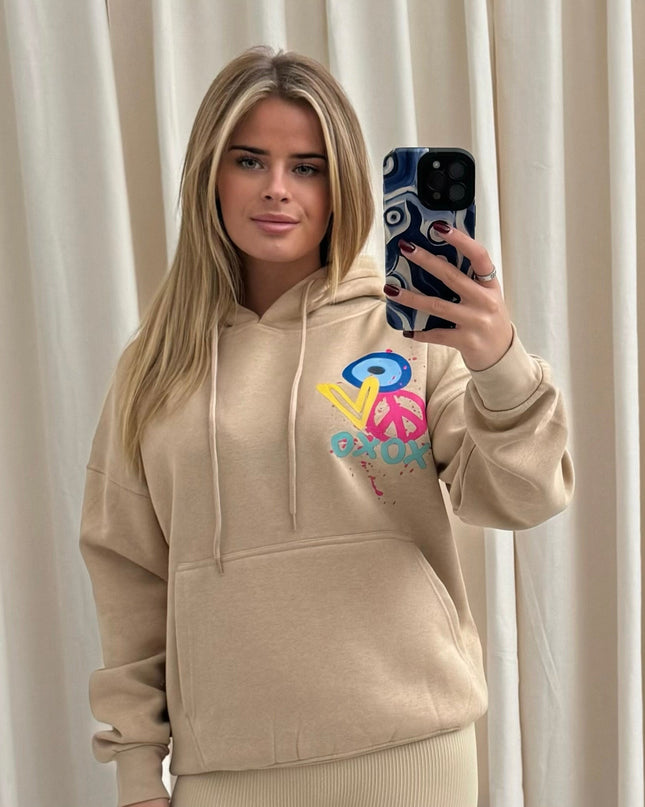 XOXO Printed Hoodie Adults