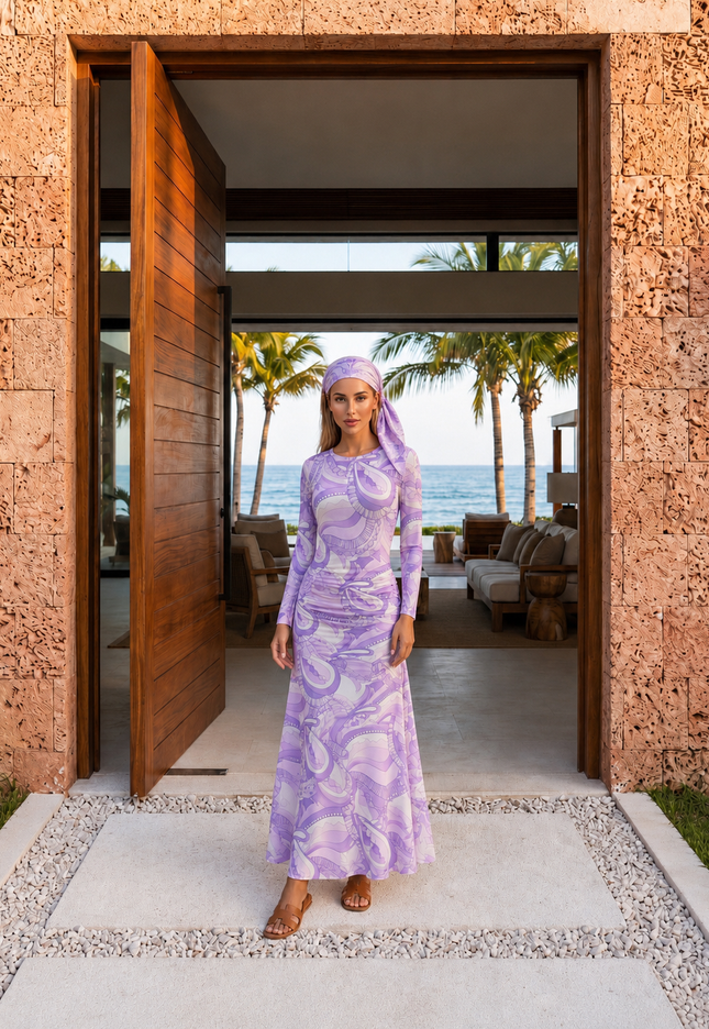 Endless Opulence Satin Headscarf Lilac (Pre order 15th June)