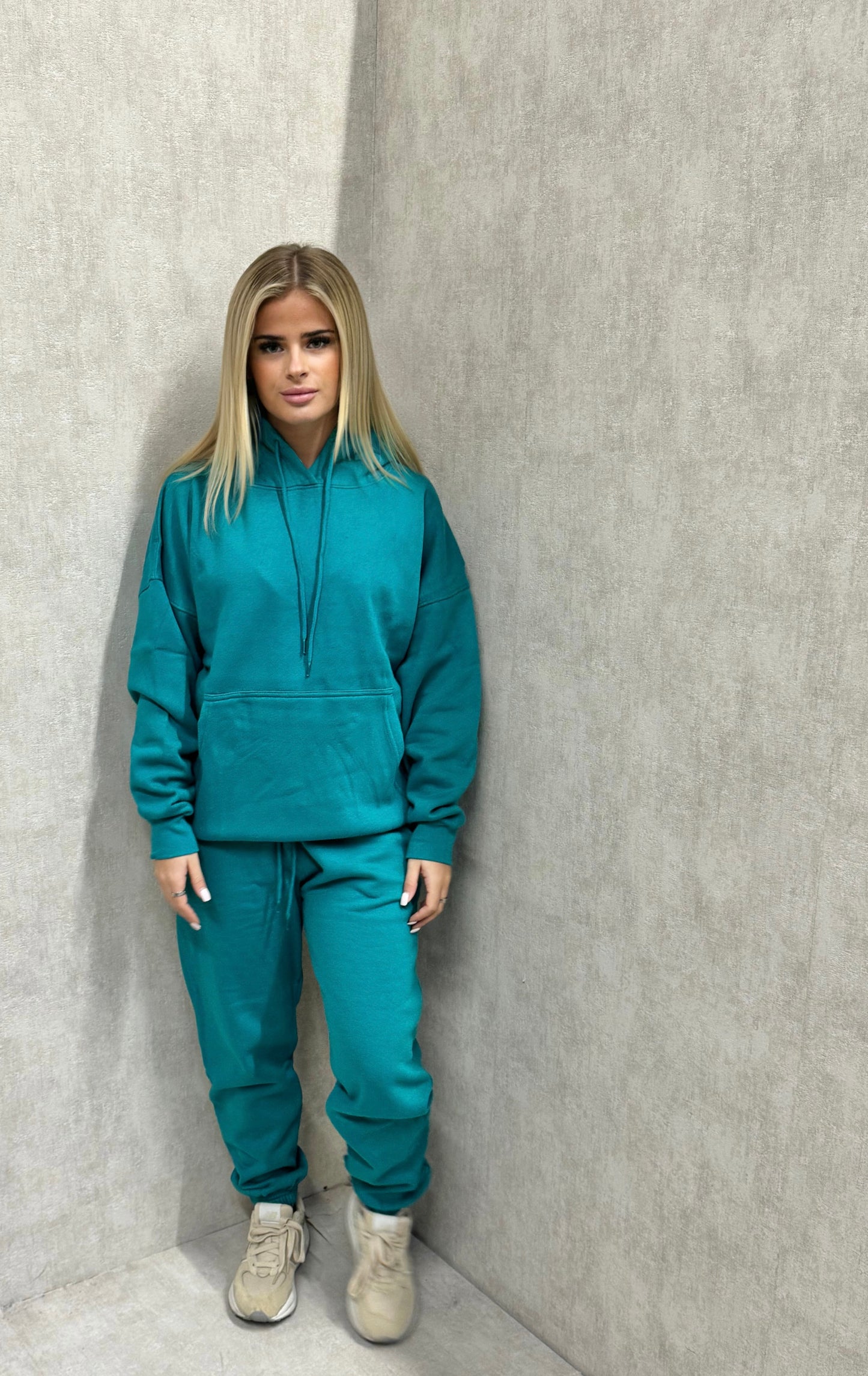 Oversized Hooded Tracksuit Teal
