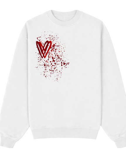 Red Heart Printed Sweatshirt Kids