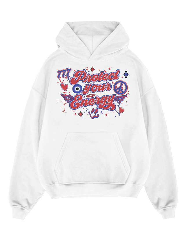 Blue/Red Protect Your Energy Hoodie Adults