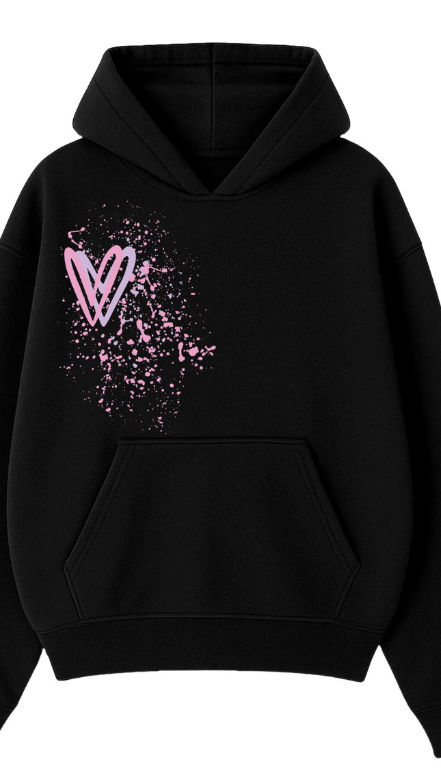 Pastel Heart Printed Hoodie – image 6