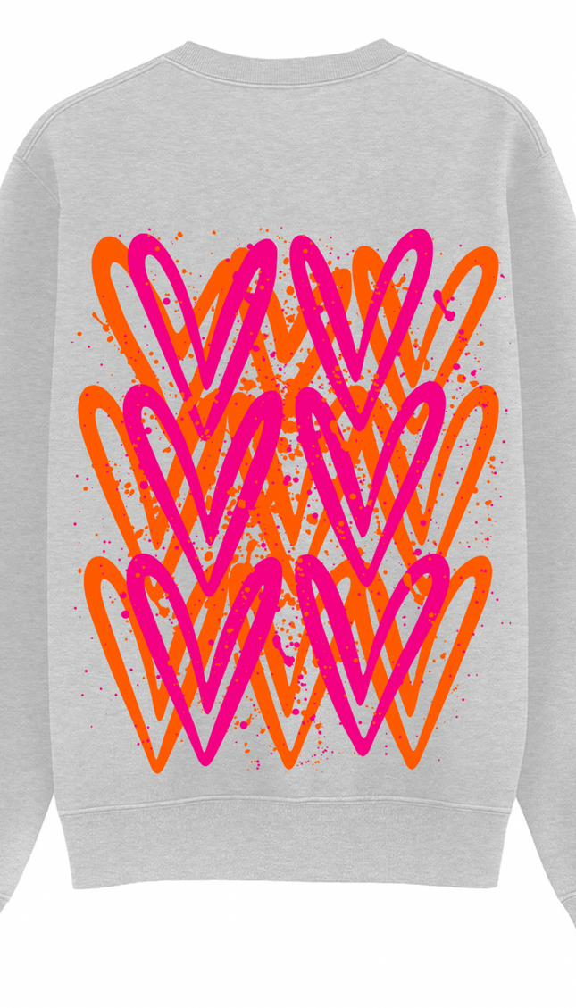 Neon Heart Printed Sweatshirt – image 9