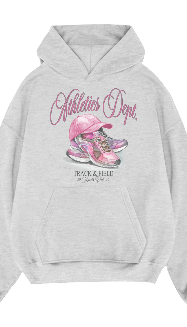 Athletics Dept Pink Bow Hoodie – adult printed hoodie by Miss Runway
