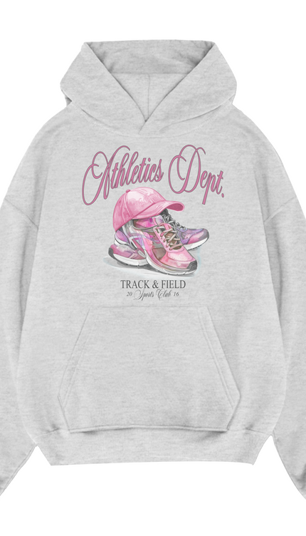 Athletics Dept Pink Bow Hoodie – adult printed hoodie by Miss Runway