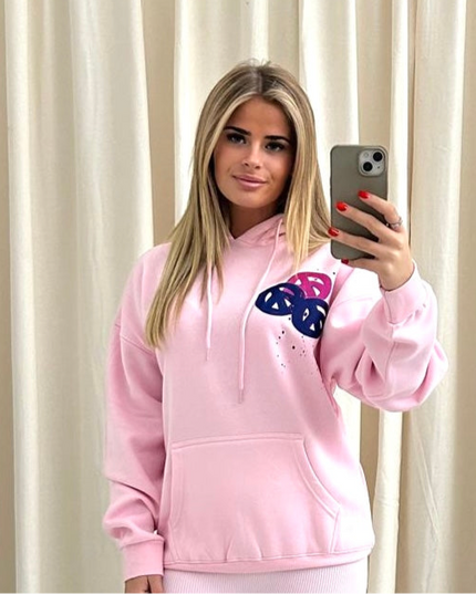 Peace + Love Printed Hoodie Adults