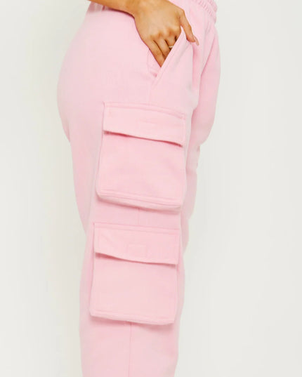 Basic Essentials Pink Cargo Joggers