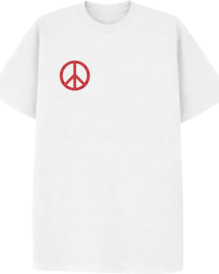 Paisley Peace T Shirt Red