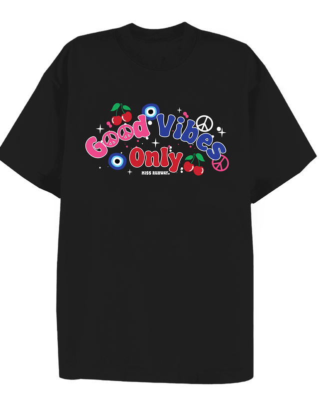 Good Vibes Only Printed T-shirt Adult