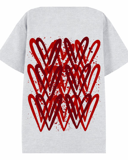 Red Heart Printed T-shirt Adult
