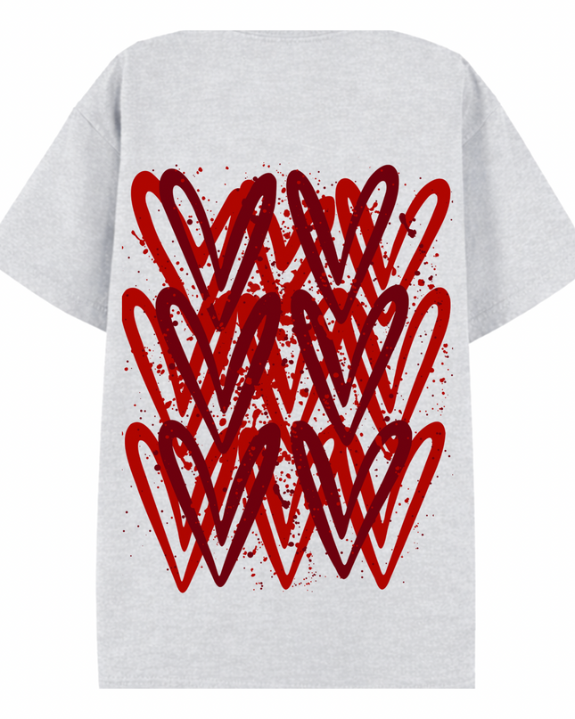 Red Heart Printed T-shirt Adult
