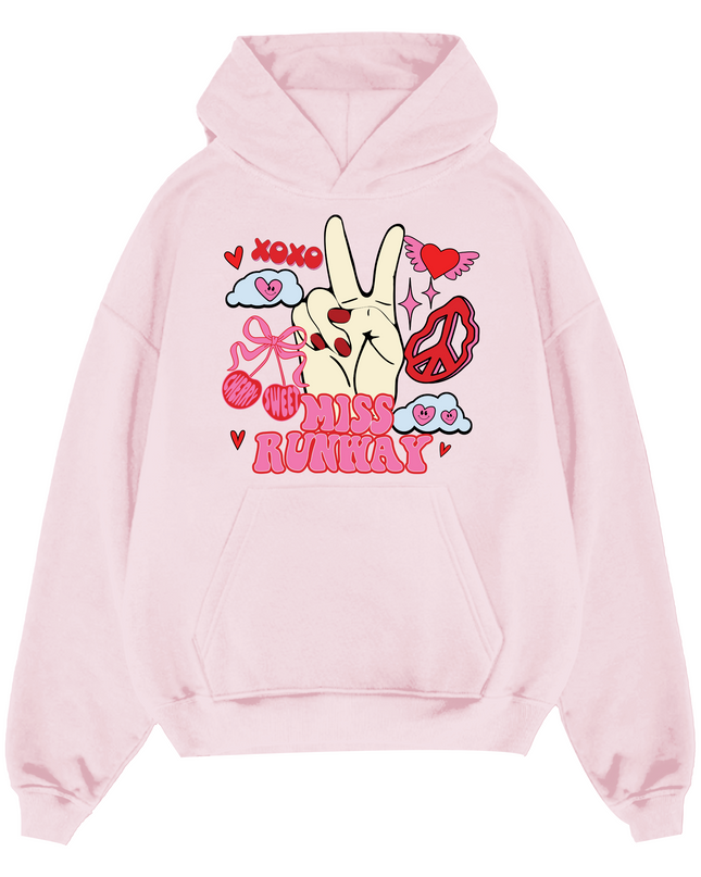 Miss Runway Peace Fingers Hoodie Adults