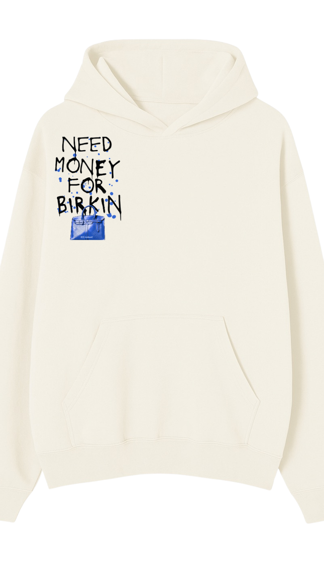 Need Money For Bags Royal Blue Hoodie by Miss Runway – image 2