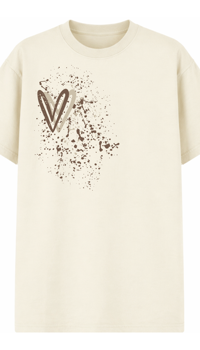 Lilac Zig Zag Heart Printed T-shirt – image 5