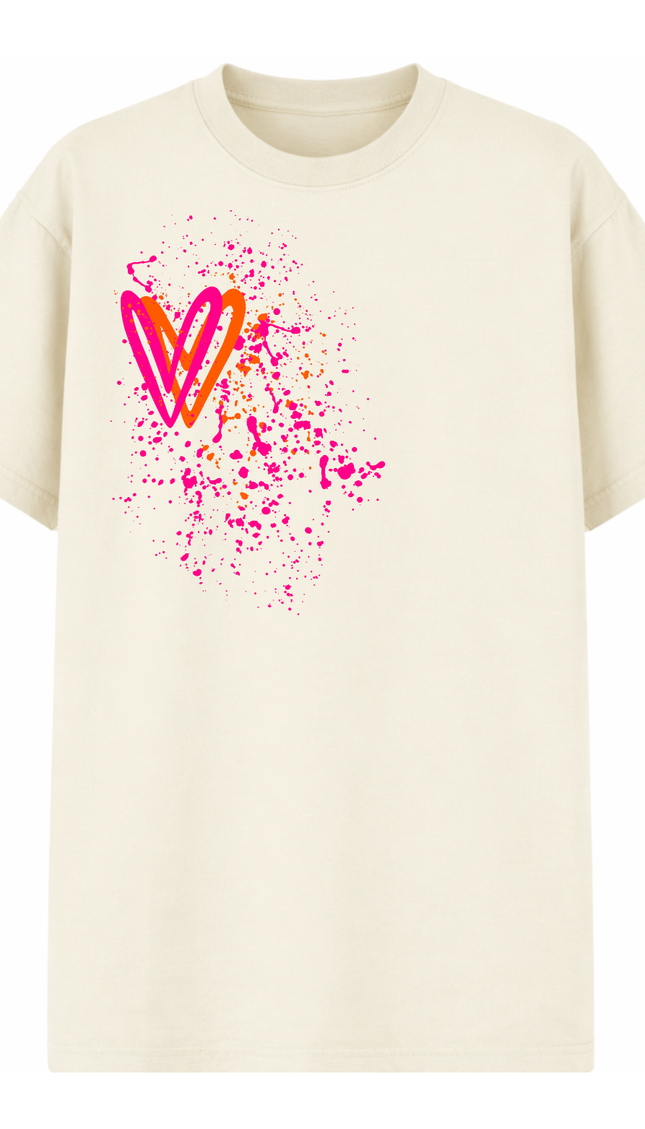 Neon Heart Printed T-shirt – image 8