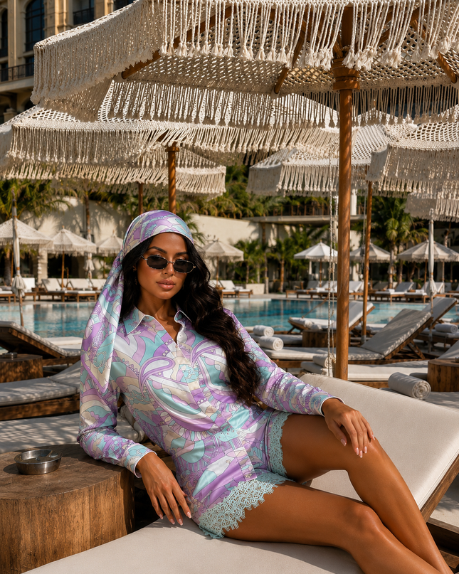 Endless Opulence Shirt Lilac & Mint (Pre order 15th June)