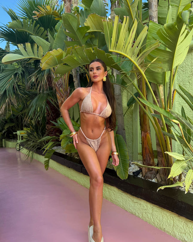 The Ibiza Edit Lace Bikini Mocha (Pre order 10th Aug)