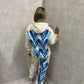 Blue Heart Sprayed Cream Hooded Tracksuit