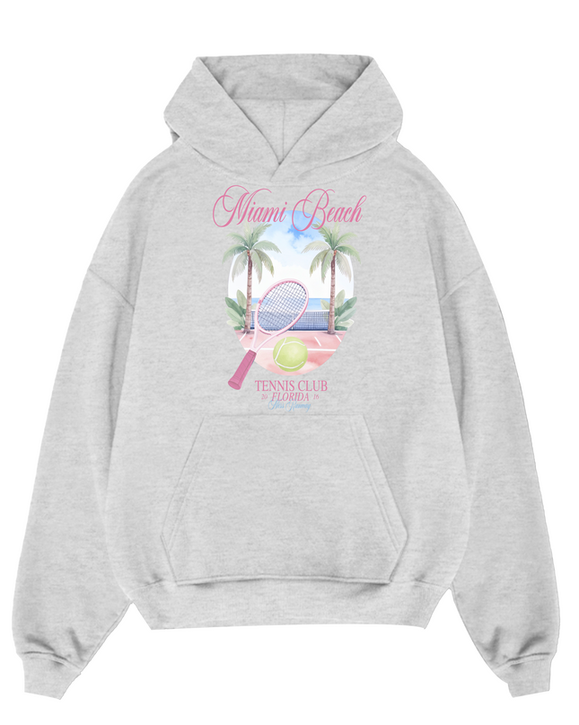 Miami Beach Tennis Club Hoodie Adults