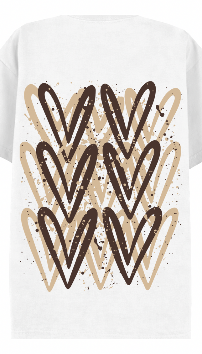 Brown Heart Printed T-shirt – additional view