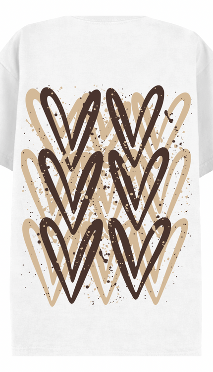 Brown Heart Printed T-shirt – additional view