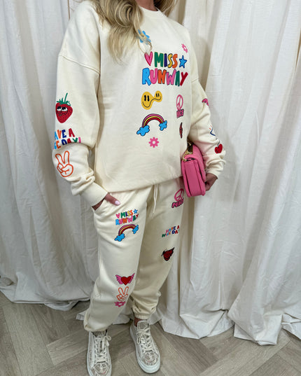 Miss Runway Rainbow Kids Sweatshirt Tracksuit