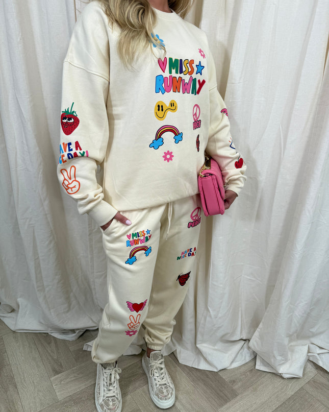 Miss Runway Rainbow Kids Sweatshirt Tracksuit