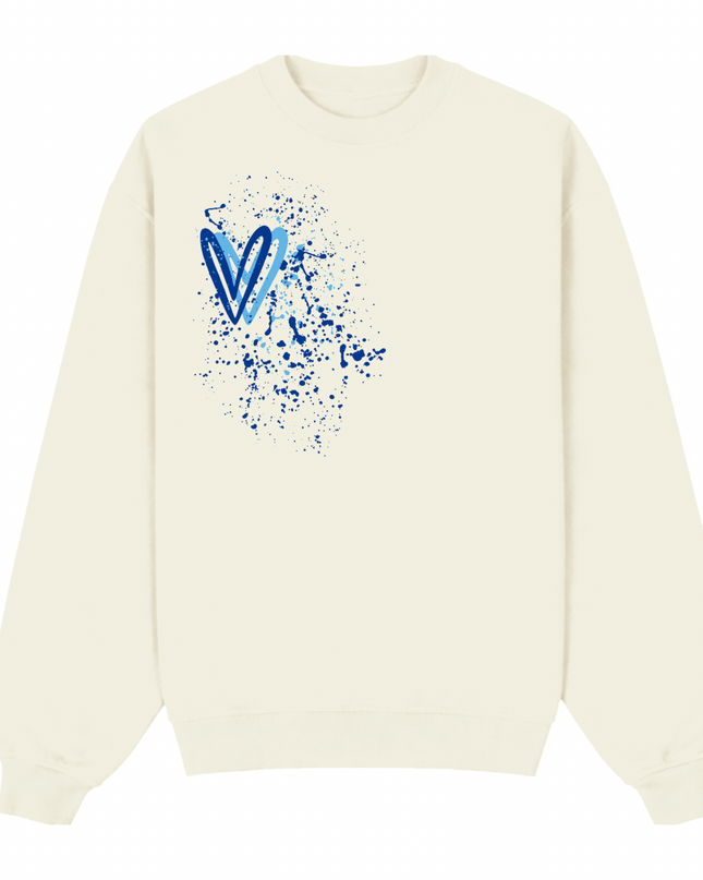 Royal Blue Heart Printed Sweatshirt Kids