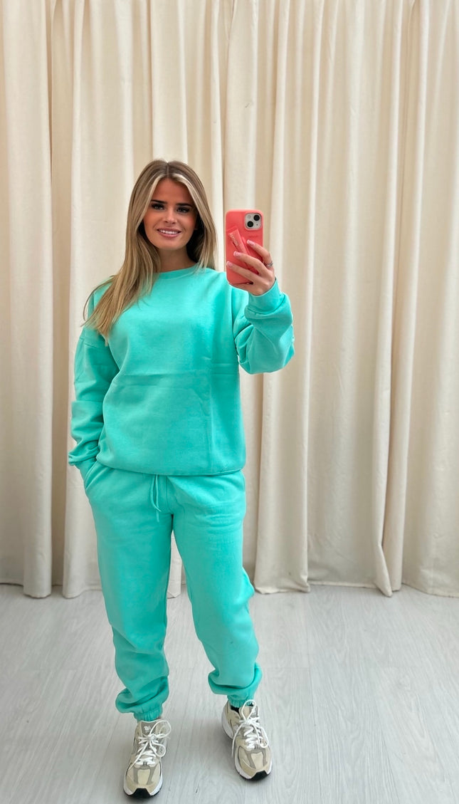 Oversized Sweatshirt Tracksuit Mint