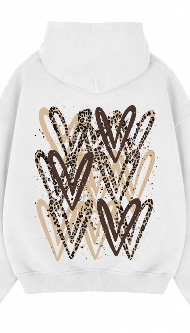 Leopard Print Heart Printed Hoodie – image 5