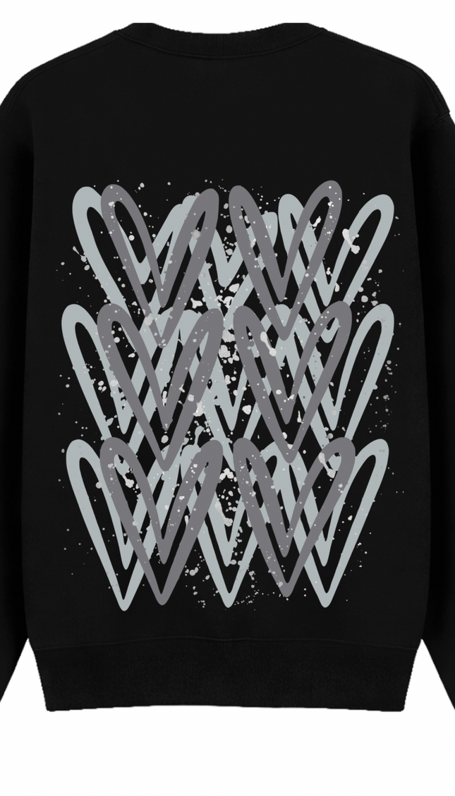 Grey Heart Printed Sweatshirt – additional view