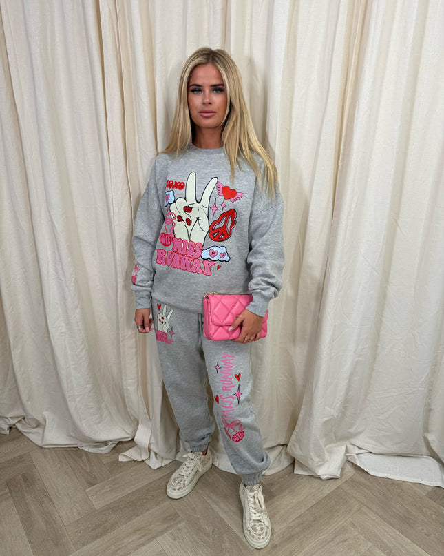 Miss Runway Peace Fingers Sweatshirt Tracksuit