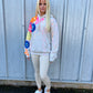 Beige Evil Eye, Peace, Heart Hoodie And Legging Set