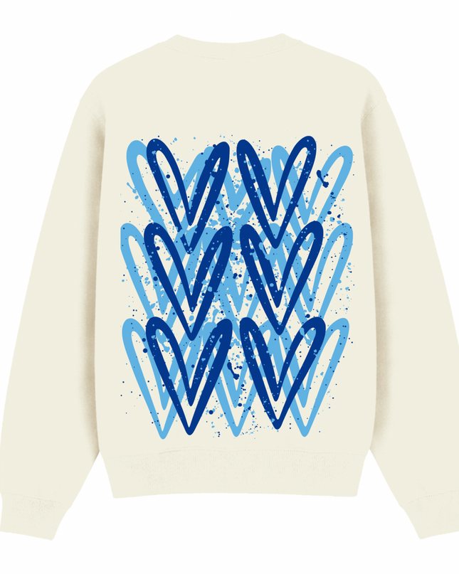 Royal Blue Heart Printed Sweatshirt Kids