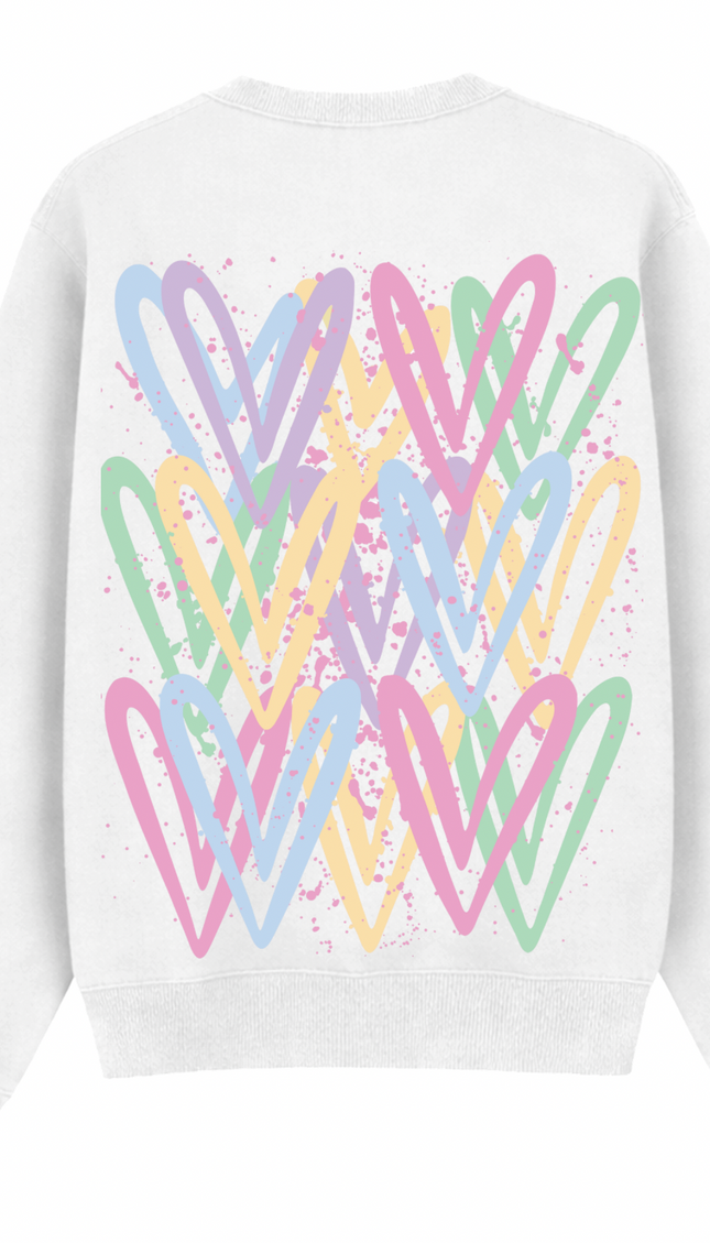 Pastel Heart Printed Sweatshirt – image 5