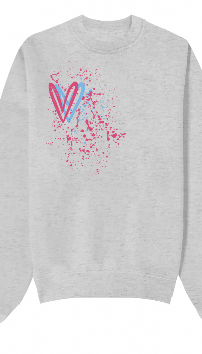 Multicoloured Heart Printed Sweatshirt – image 8