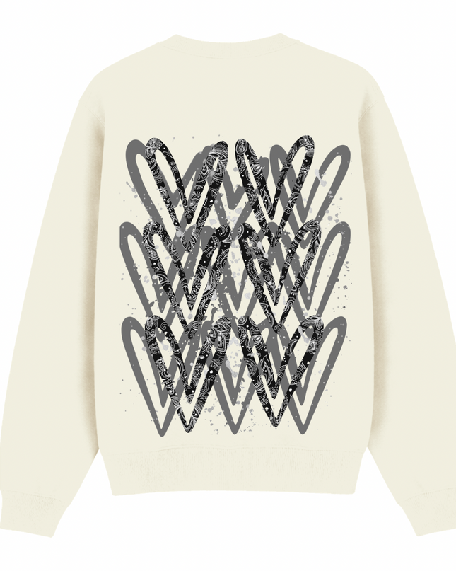 Charcoal Paisley Heart Printed Sweatshirt Kids