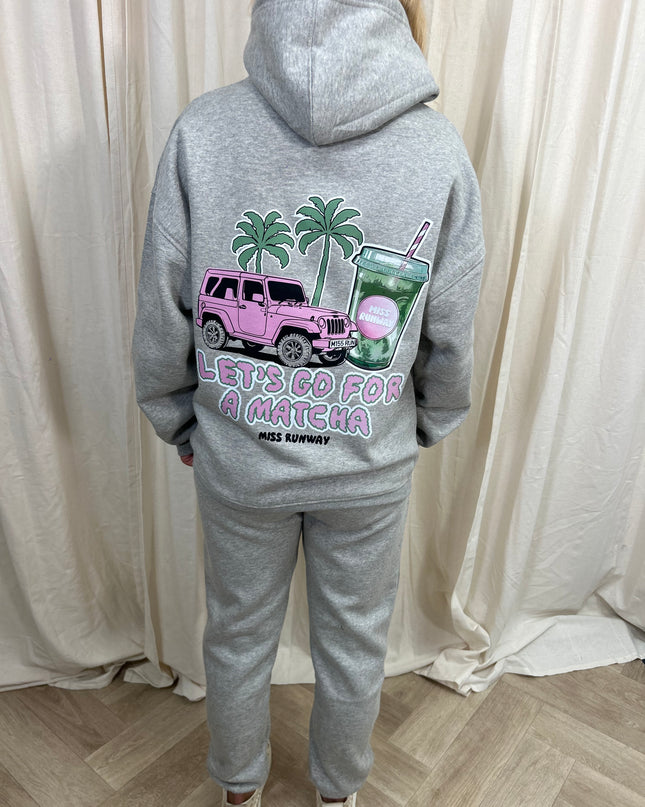Let's Go For Matcha Hooded Tracksuit