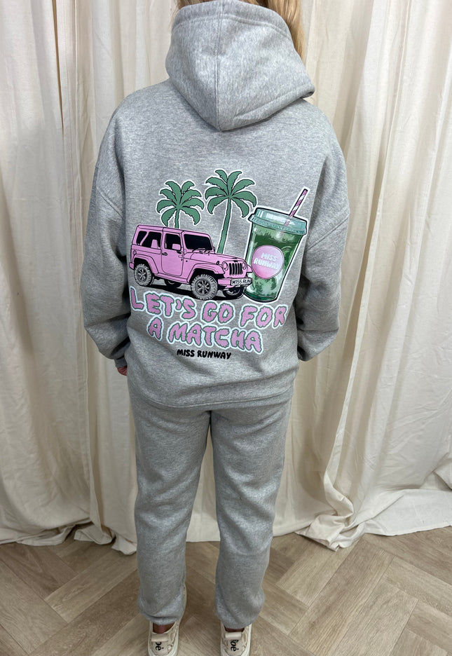 Let's Go For Matcha Hooded Tracksuit