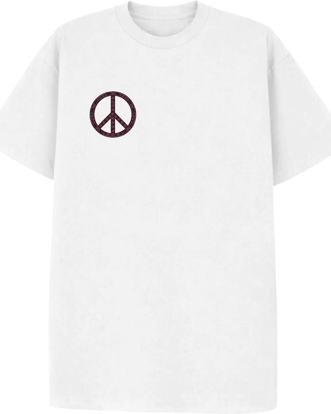 Paisley Peace T Shirt Burgundy