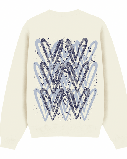 Navy Paisley Heart Printed Sweatshirt Kids