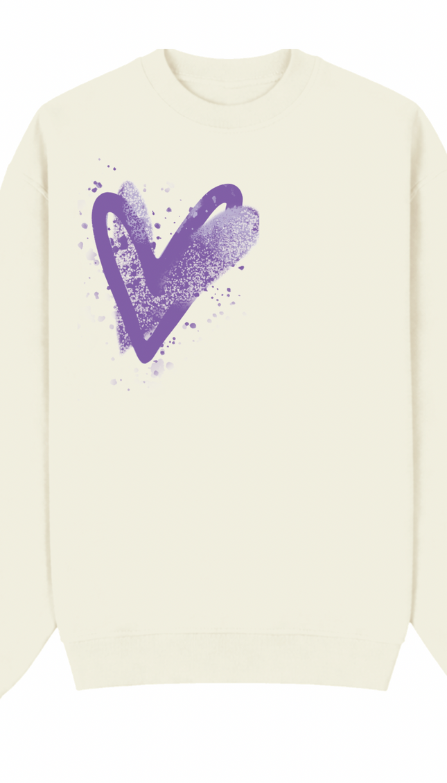 Lilac Scatter Heart Printed Sweatshirt – image 6