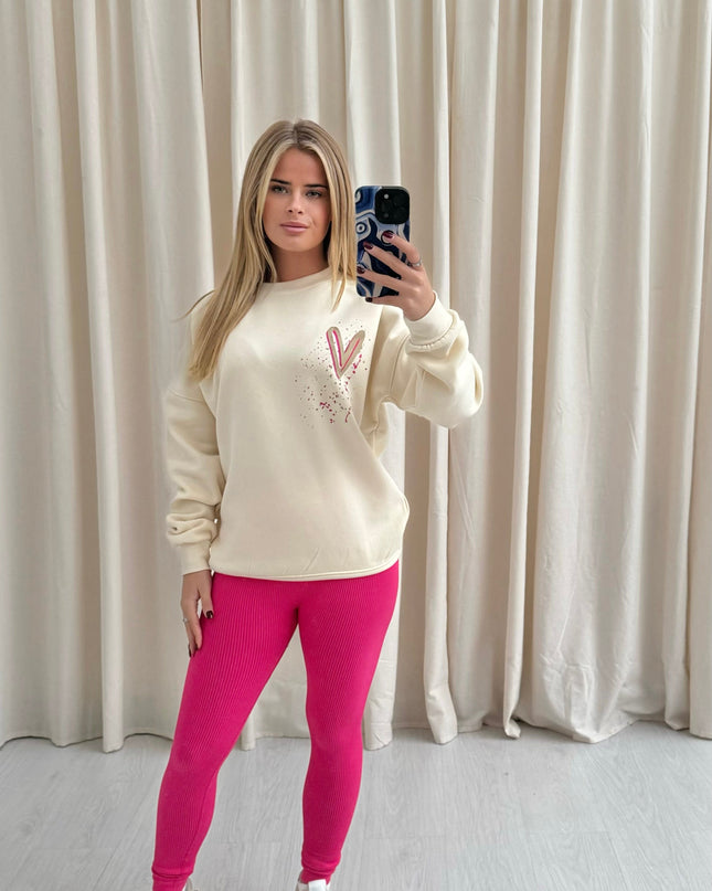 Life Is Good Printed Sweatshirt & Leggings Adults