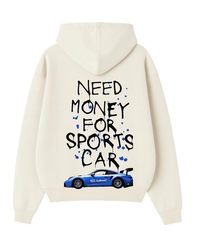 Need Money For Sports Car Royal Blue Hoodie Kids